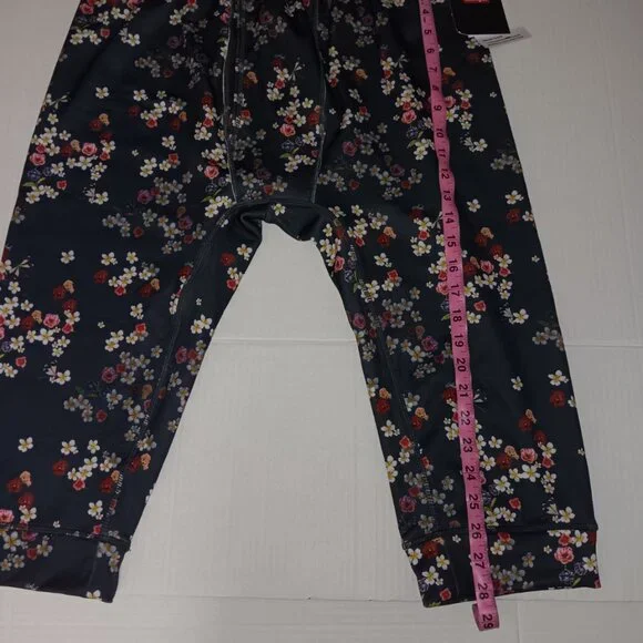 AIRHOLE FLORAL PRINT POLAR FLEECE THERMAL BOTTOMS